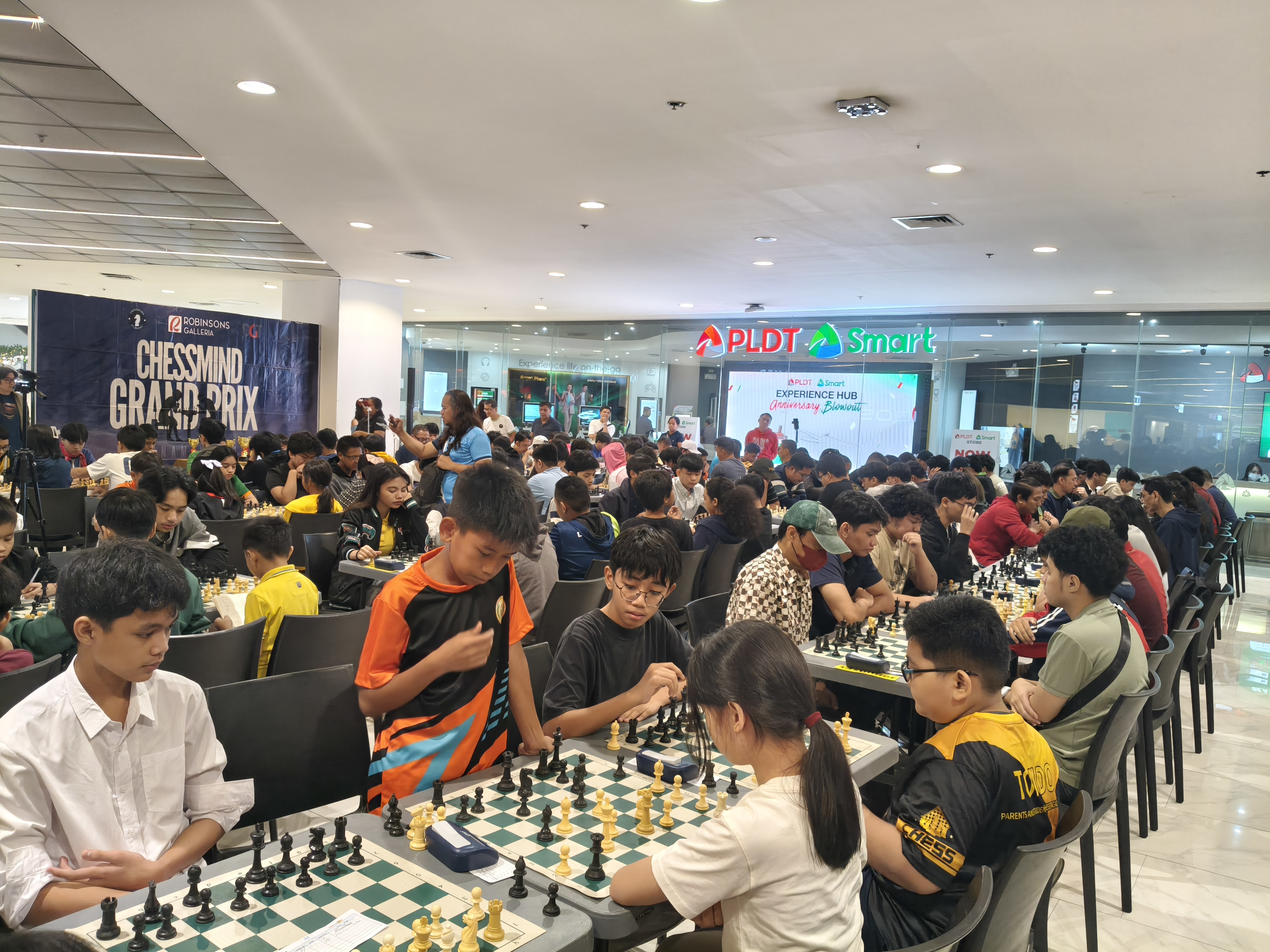 Student playing chess